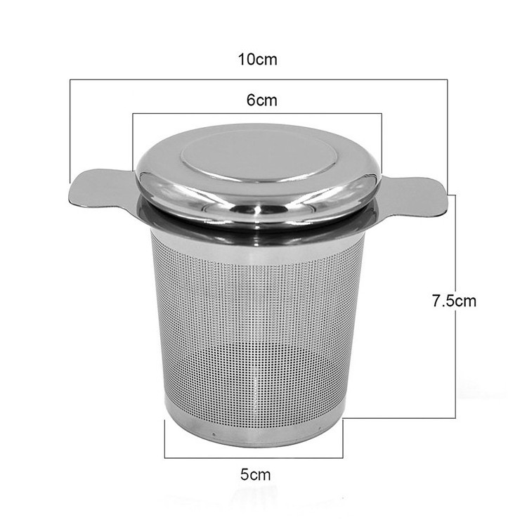 Hot sale stainless steel reusable loose leaf tea infuser strainer with handle Custom Cup Mug Teapot Tea Filter