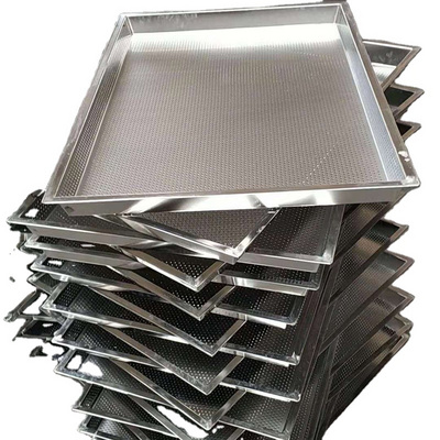 304 316 Stainless Steel Perforated Mesh Dryer Trays Rectangular Cake Pan Bakeware Oven Tray Baking Perforated Pan BestSuppliers