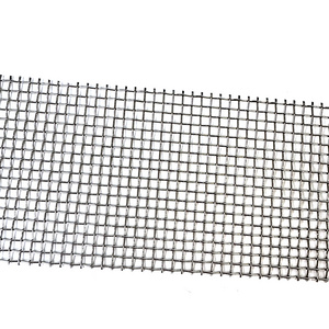 Sand Gravel Crusher Hooked Vibrating Sieve Screen Mesh, SS 316 304 Stainless Steel Crimped Spring Wire Mesh