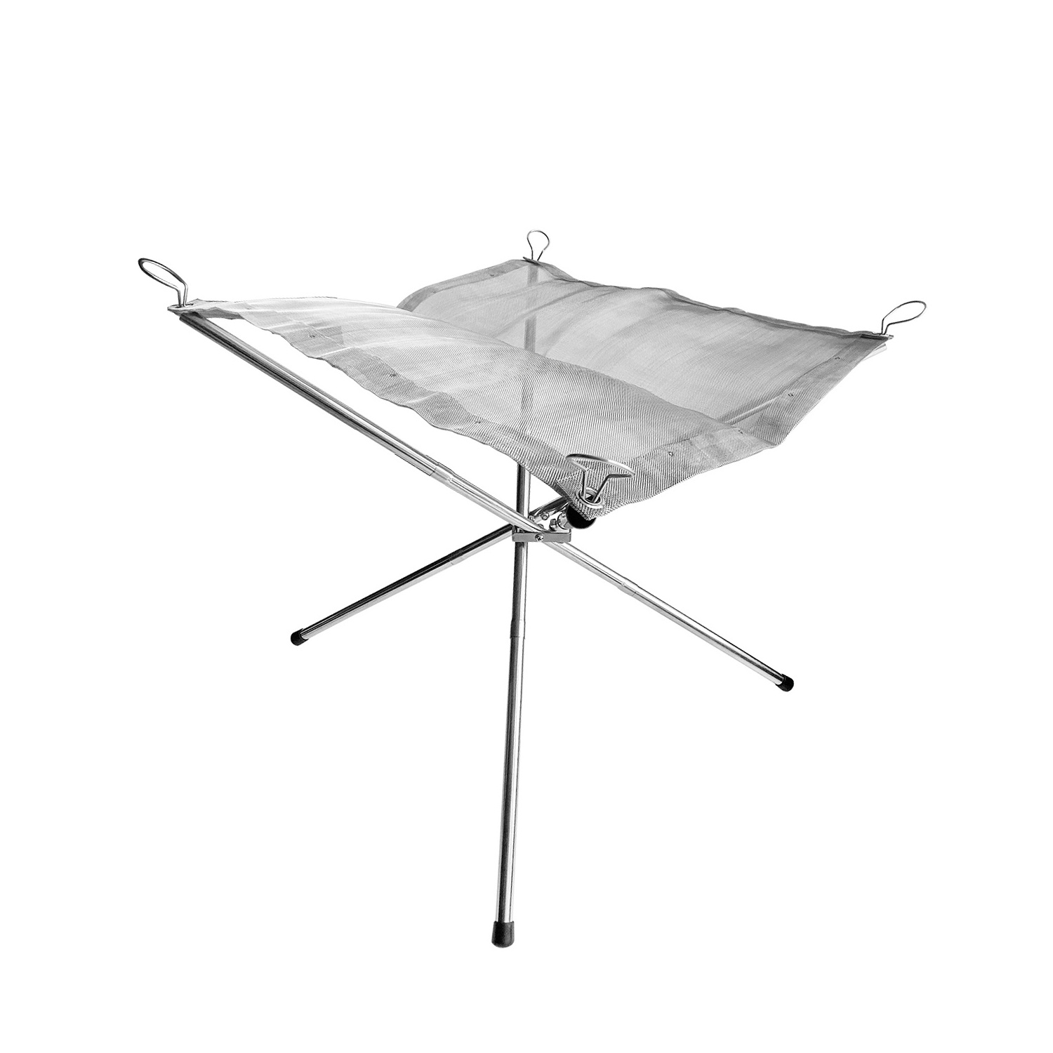 16.5inch Outdoor 304 Stainless Steel Mesh Screen Fire Pit Stable BBQ Warmer Camping Burners Heater Wood Bonfire Stand Rack