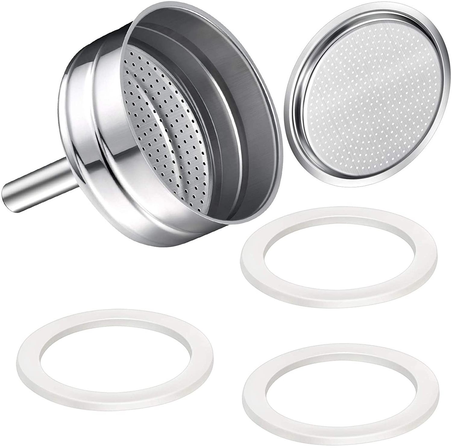 High Quality Stainless Steel Gasket Coffee Filter Plate Replacement Parts for 3/6/9/12 Cup Pot