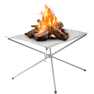 22 inch Portable Outdoor Fire Pit, Stainless Steel Fire Pit for Camping