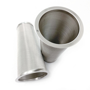 24x110 Mesh 8x15cm 304 Stainless Steel Dutch Wire Mesh Cylinder Cold Brew Coffee Filter