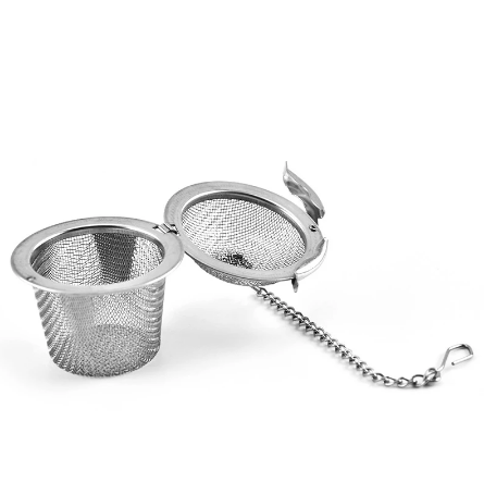 4.5cm Silver Reusable 304 Stainless Mesh Herbal Ball Tea Spice Strainer Tea kettle Locking Tea Spice Filter Infuser