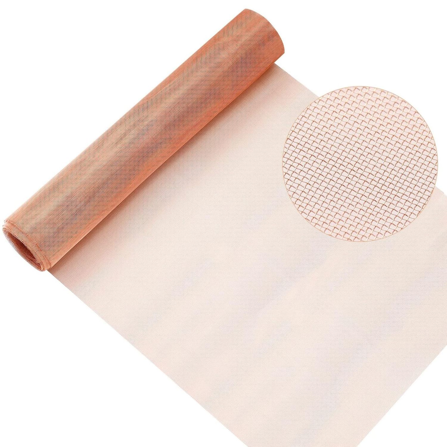 60/80/100 Mesh Brass Wire Mesh Screen, Metal Woven Mesh Screen, Fine Filter Copper Net for Shielding, Protection