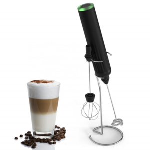 Automatic Foam maker Milk Steamer with Stand Two Whisk Cream Whipping Handheld Coffee Whisk Electric Milk Frother