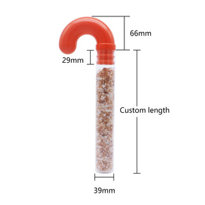 Bath salt transparent packaging tube, Christmas gift packaging container and cane head cover