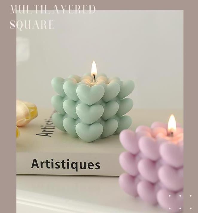 Cube bubble Handmade Scented Candle Decorative Candle Aesthetic Candles