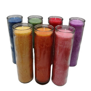 Wholesale Cheap Handmade Jesus Glass Candles 7 Days Long Burning Spiritual Religious church candle