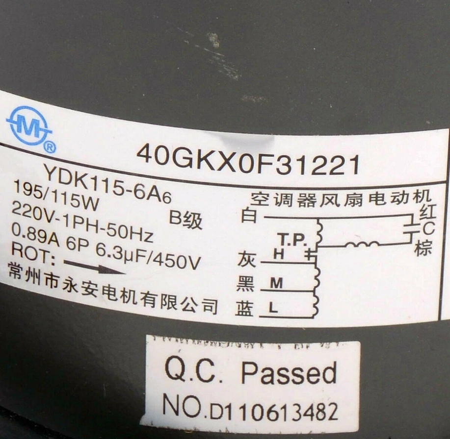 Air Conditioner Motor YDK72-6B6 40GKX0F80841 72W