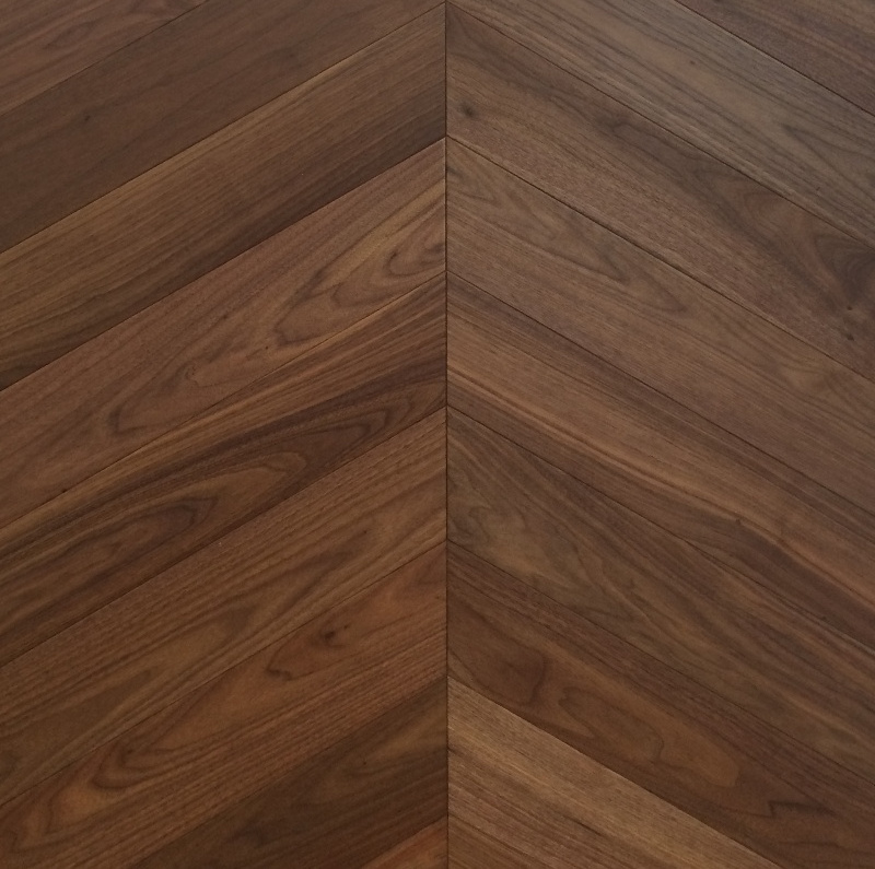 KANGTON Herringbone /Fishbone Wood flooring with Smooth Surface American Black Walnut Hardwood flooring