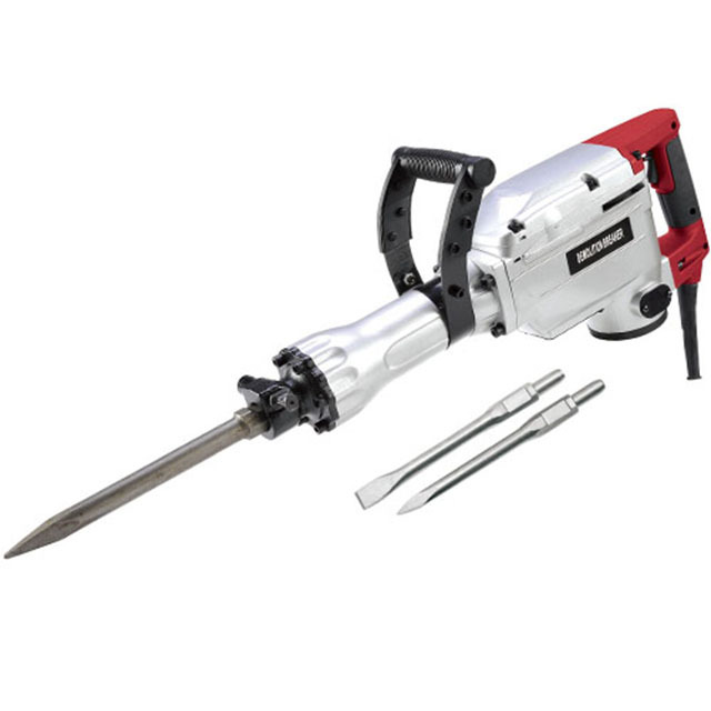 2100 Watt Electric Demolition Jack Hammer 1000 BPM Concrete Breaker, includes Point and Flat Chisels