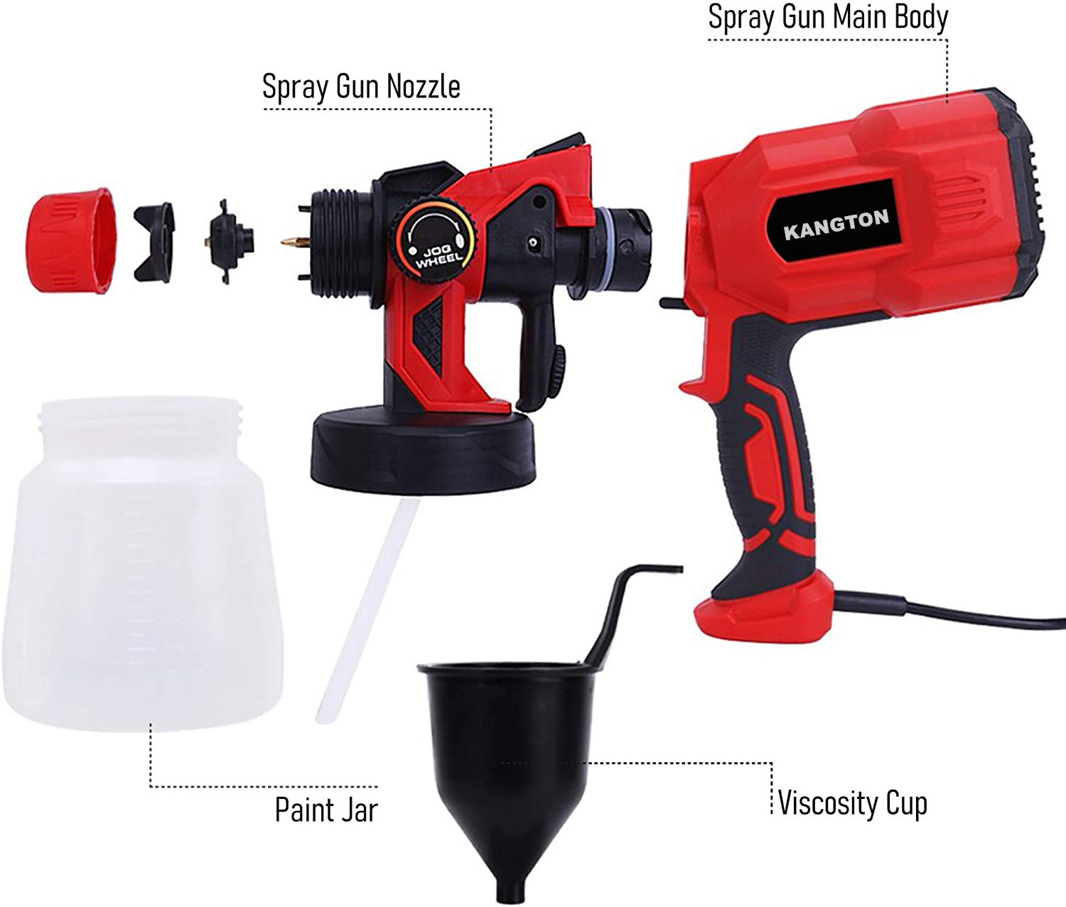 KANGTON 550W Painting Spraying HVLP  Painting Spray Gun Sprayer for Paints