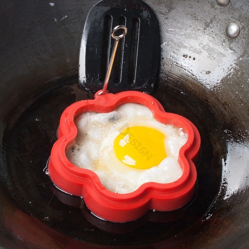 Custom Large Square Shape Nonstick Silicon Pancake Egg Ring Fried Silicone Omelet Tool Fried Egg Mold