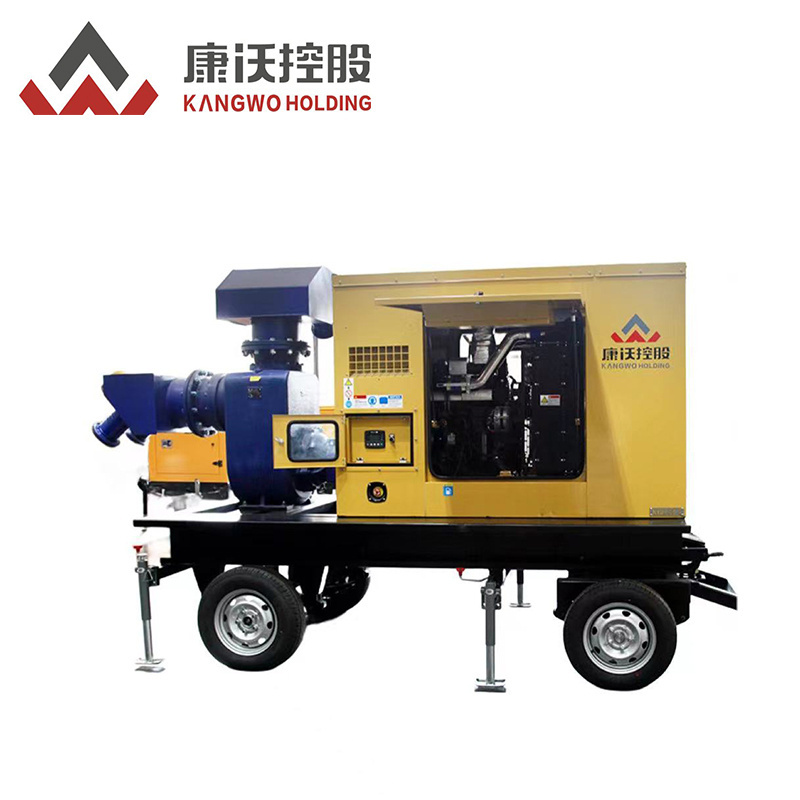 Intelligent Long Distance Head Mobile Diesel Water Pump With Trailer