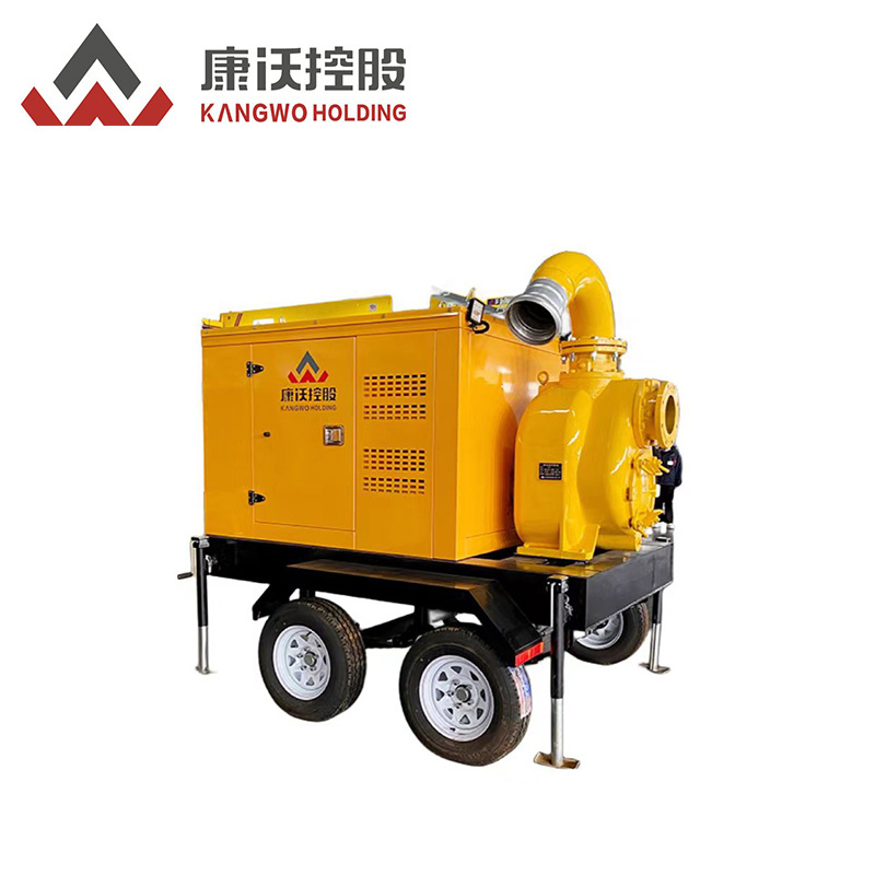 Intelligent Long Distance Head Mobile Diesel Water Pump With Trailer