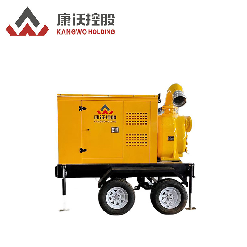 Intelligent Long Distance Head Mobile Diesel Water Pump With Trailer