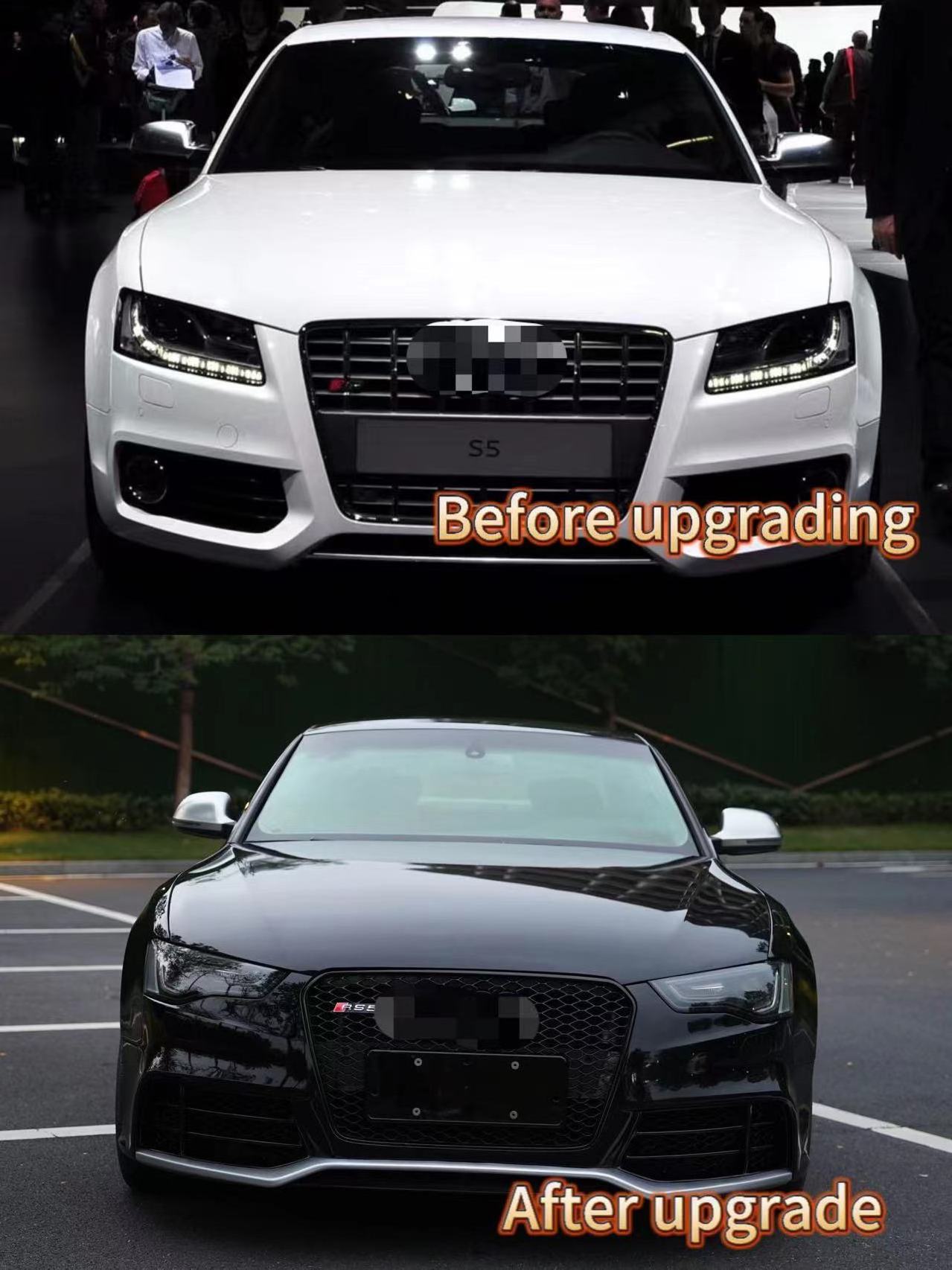 Popular and best-selling for Audi A5 B8 S5 RS5 sports style front bumper with grille PP material for Audi RS5 body kit