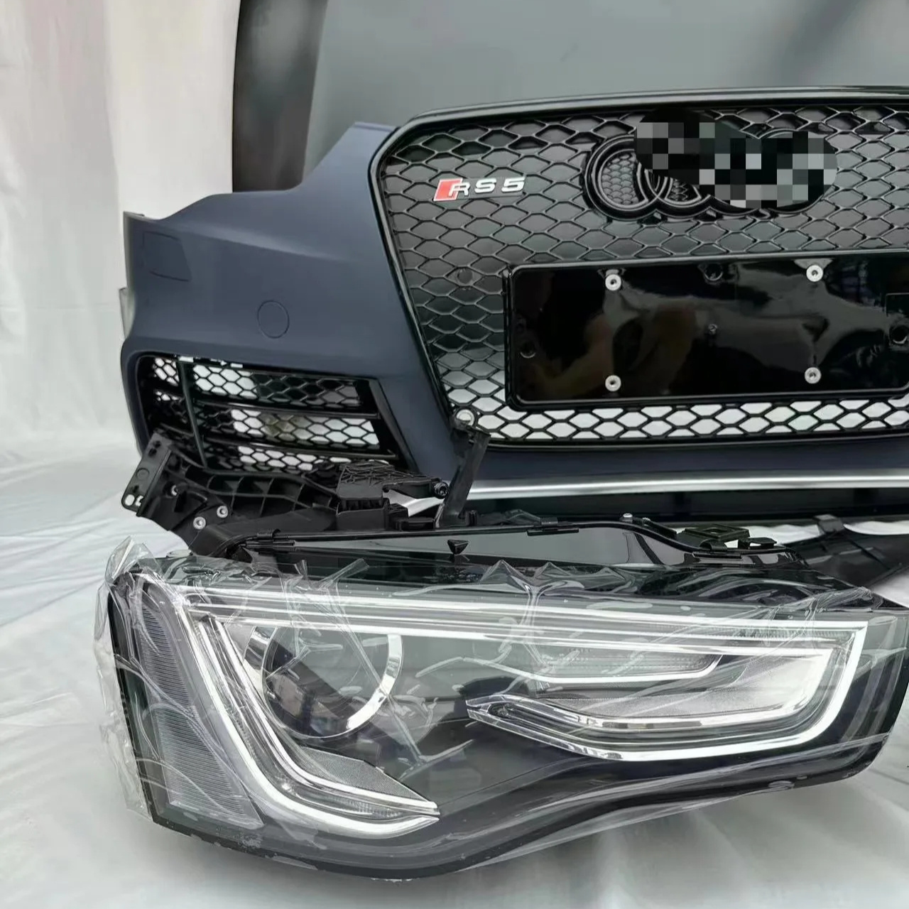 Factory wholesale hot selling Audi A5 front car bumpers lip grille material accessories for Audi A5 B8 S5 RS5 sporty style