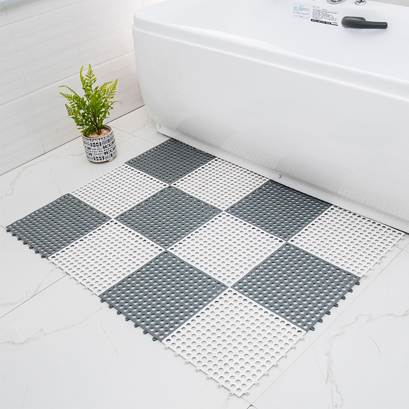 PVC Floor Splice Mat Anti Slip Interlocking Floor Mat for Bathroom Customized Modern Indoor Vinyl Flooring 3 Years,3 Years 430g