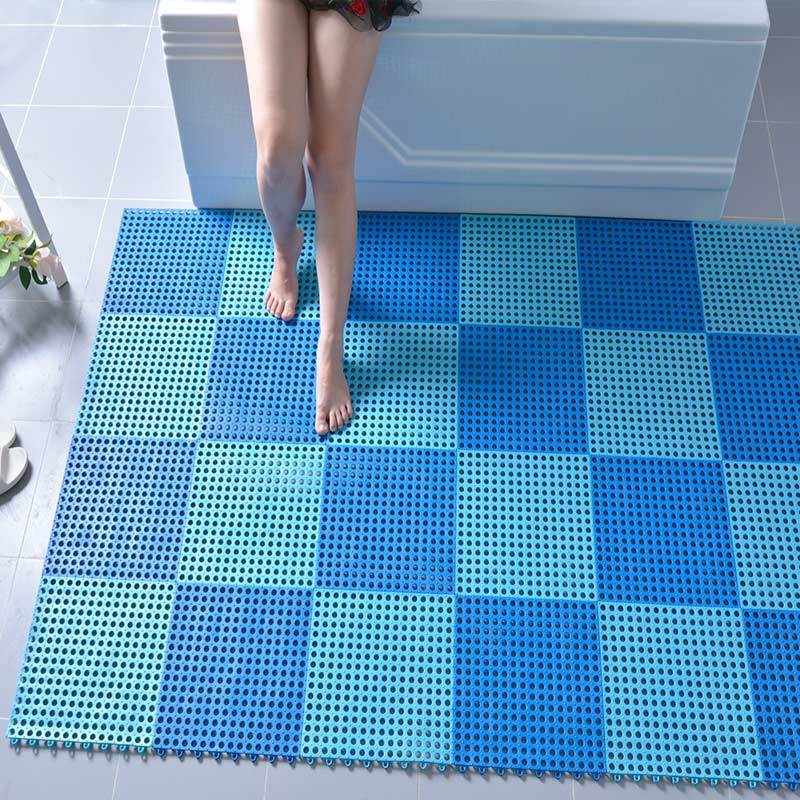 PVC Floor Splice Mat Anti Slip Interlocking Floor Mat for Bathroom Customized Modern Indoor Vinyl Flooring 3 Years,3 Years 430g