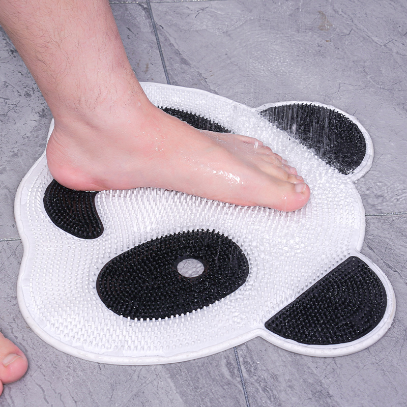 New Arrival Silicone Foot Scrubber Massage Wholesale Panda Foot Massager Scrubbers Shower Feet Massager Scrubber