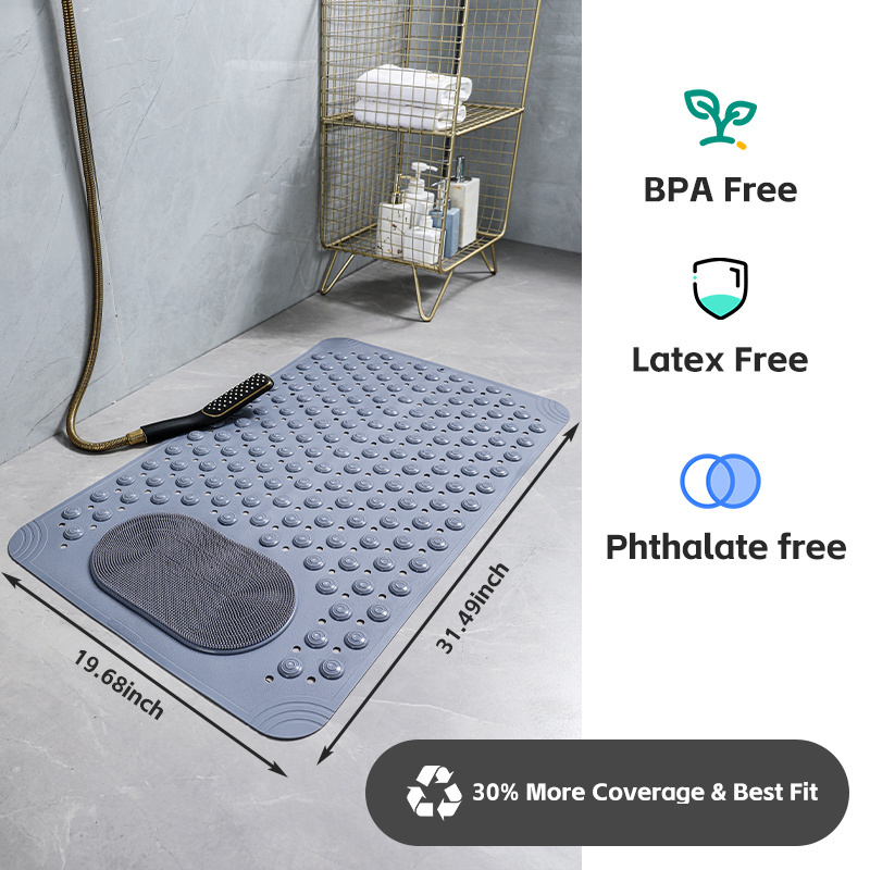 Bath Antislip Scentless PVC Foot Massage Scrubber Shower Floor Mat Non-slip  Bathroom Mat