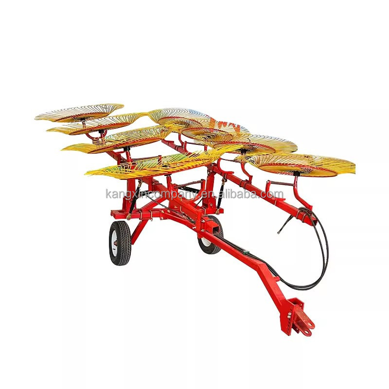 High efficiency mini finger hay rake wheel tines