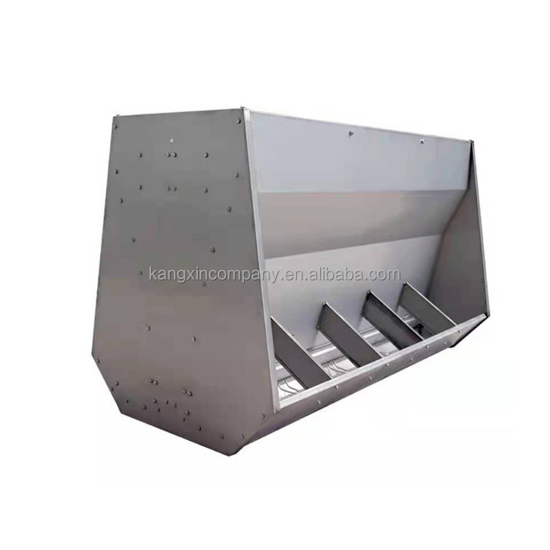 Durable Hog Sow Trough Equipment Automatic Double Side Dry And Wet Stainless Steel Pig Feeder