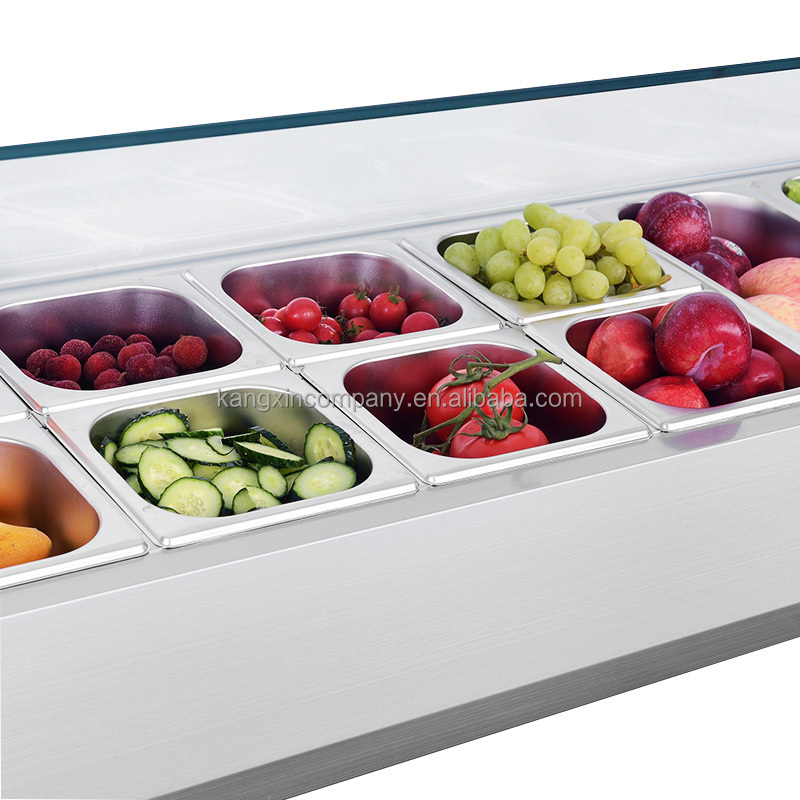 Intelligence Salad Bar Refrigerator New Table Top Pizza Display