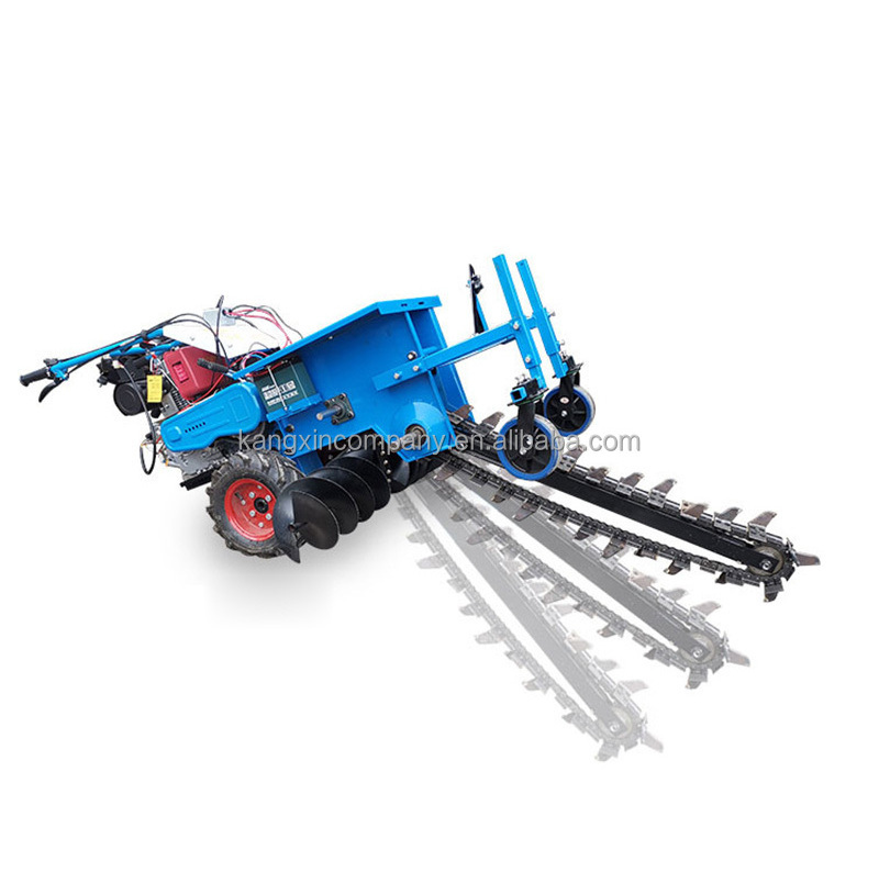 Mini Rock Chain Type Trenching Ditching Machine Ditcher Trencher Agricultural Tractor