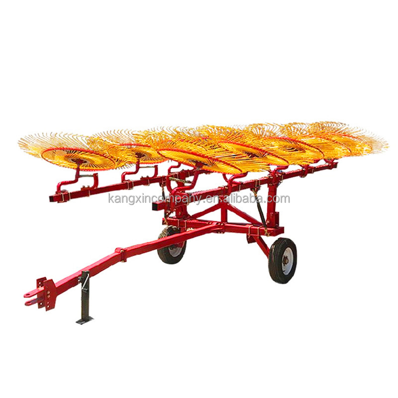 High efficiency mini finger hay rake wheel tines