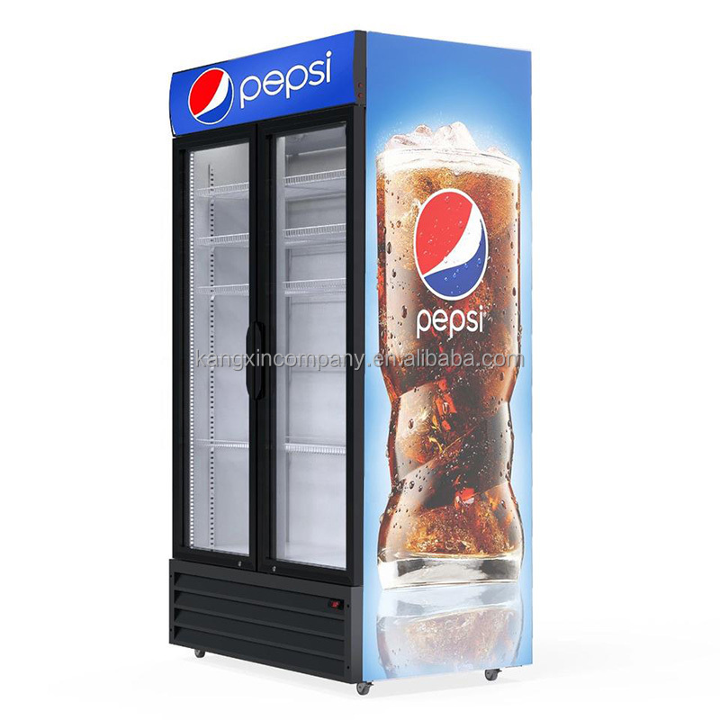 Mini Direct Cooling Glass Door Fridge Display Freezer With good quality