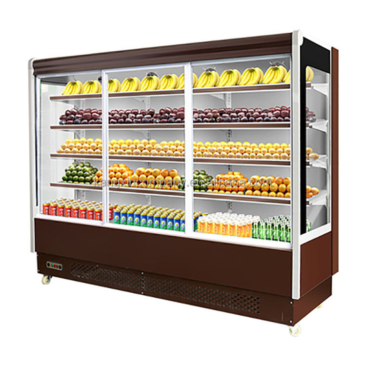 Commercial Fruits And Vegetables Air Curtain Display Refrigerator