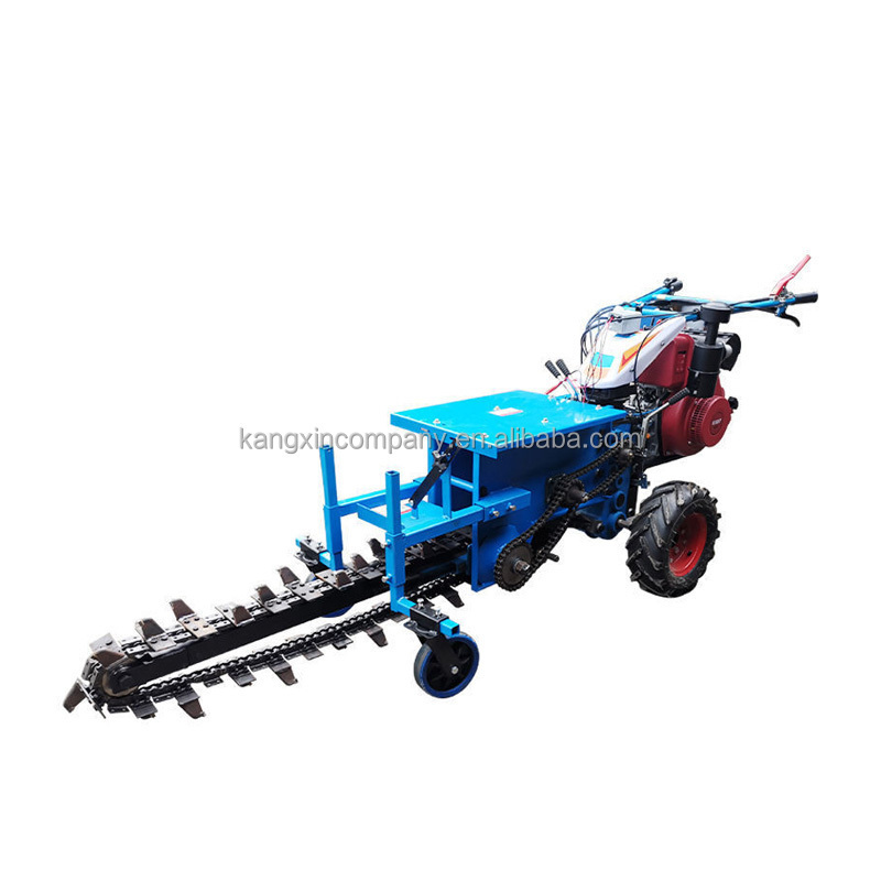 Mini Rock Chain Type Trenching Ditching Machine Ditcher Trencher Agricultural Tractor