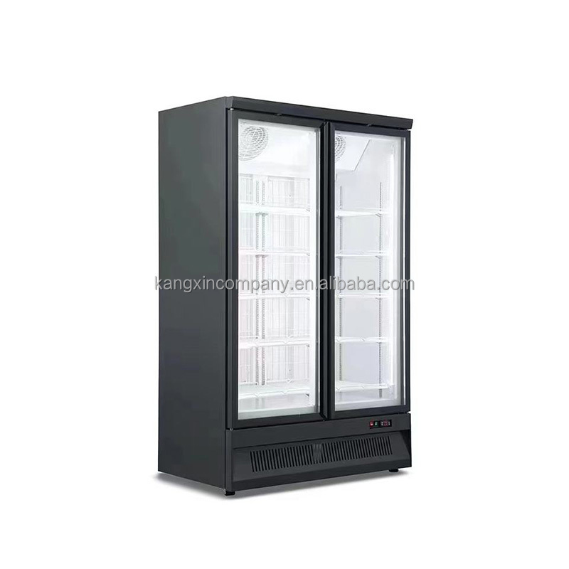 Commercial Mini Refrigerator Upright Beauty Glass Door Cooler Pepsi Beverage Monster Drink Display Fridge