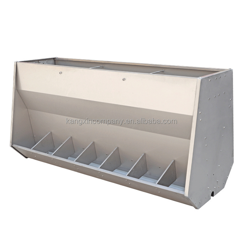 Durable Hog Sow Trough Equipment Automatic Double Side Dry And Wet Stainless Steel Pig Feeder