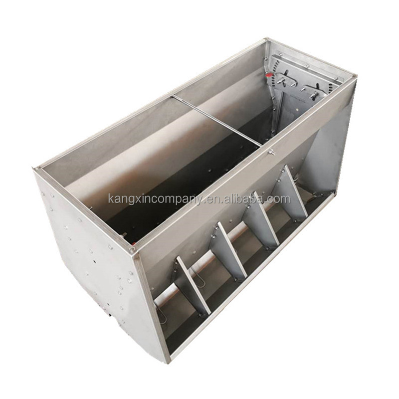 Durable Hog Sow Trough Equipment Automatic Double Side Dry And Wet Stainless Steel Pig Feeder