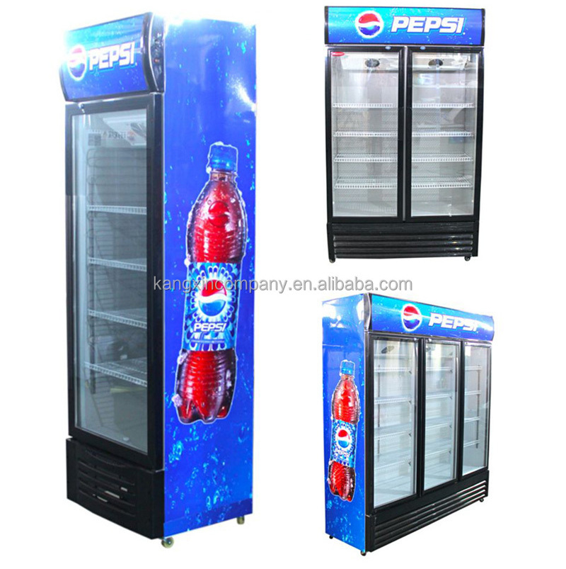 Mini Direct Cooling Glass Door Fridge Display Freezer With good quality