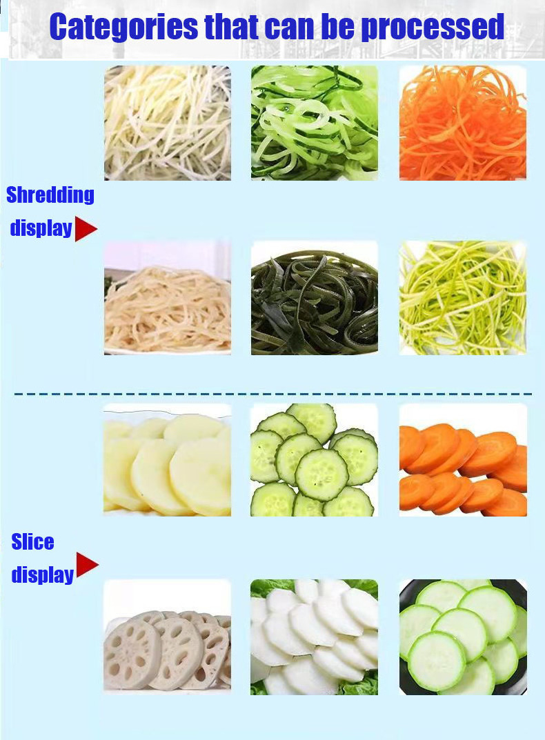 Multifunctional Cucumber Carrot Cutting Machine /Potato Fruit Cutter Lettuce Green Onion Vegetable Chopper