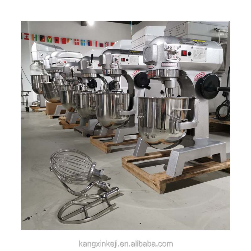 Dough And Cake Mixing Machine 10L 15L 20L 30L 40L 50L 60L Commercial 3 Speeds Planetary Food Mixer Wholesale Price