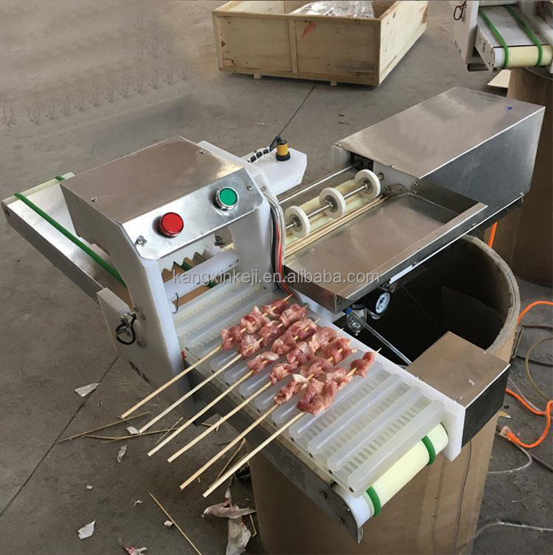 Automatic lamb kebab electric souvlaki grill satay doner skewer making machine