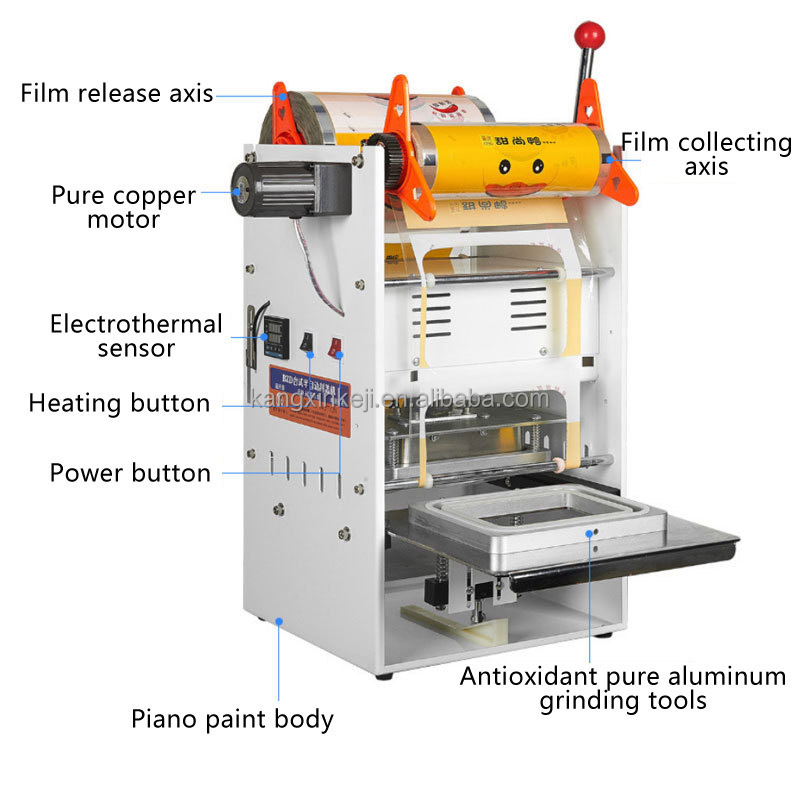 Fully Automatic Packaging Machine Map Lunch Box Tray Sealer For Sales