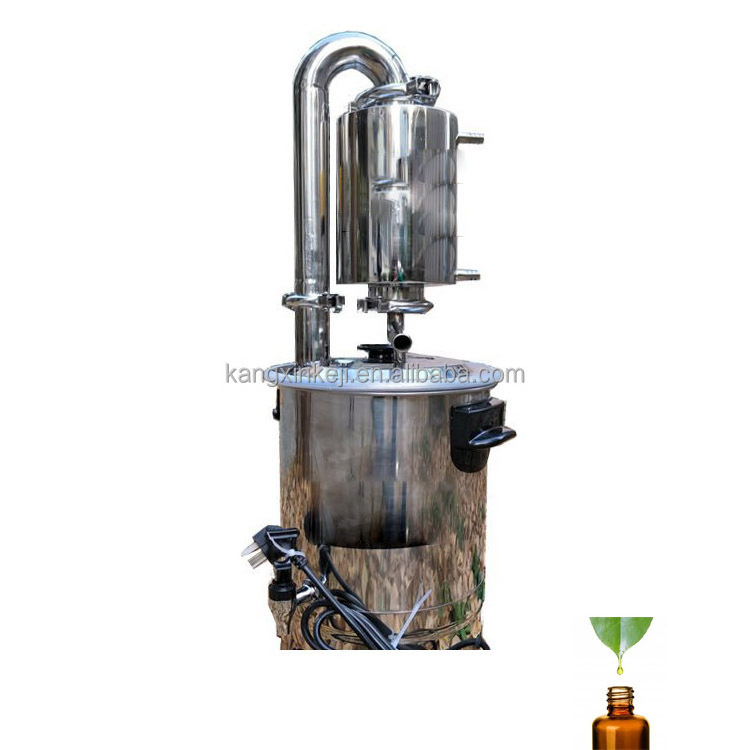 For Home Essential Oil Distillation Extraction Machine 50l Eucalyptus Citronella Grass Rose Lemon Lavender Hydrosol