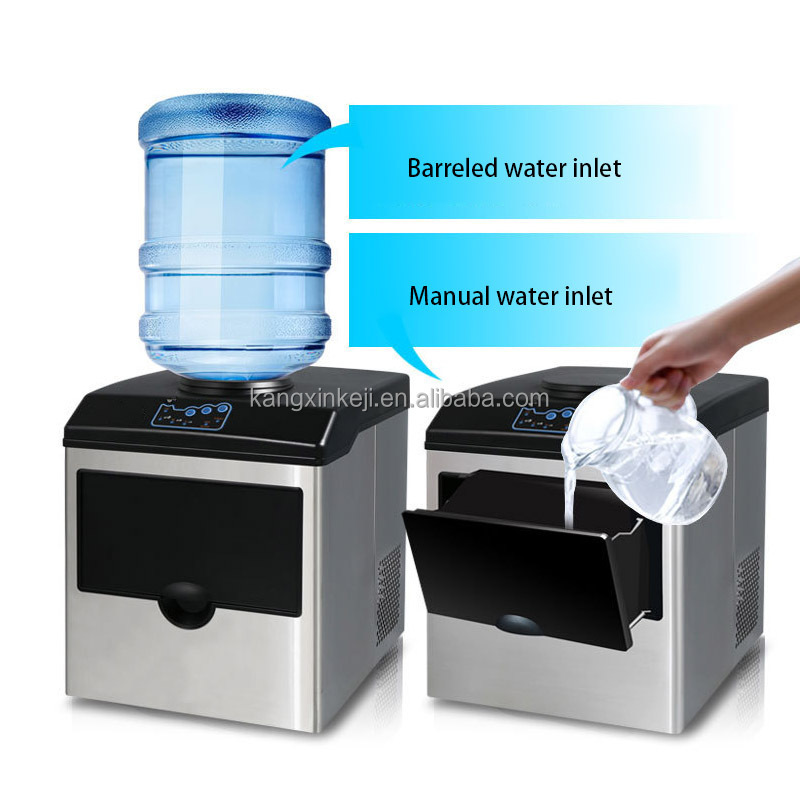 Commercial Maker Milk Tea Shop 20Kg Household Multifunctional Water Dispenser Ice Cube Making Machine