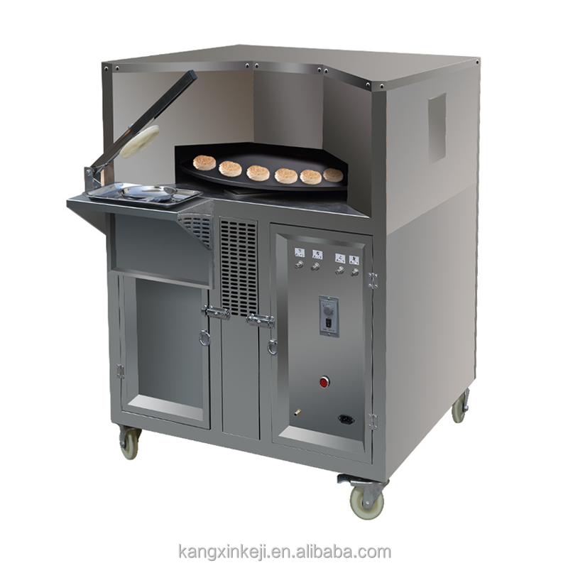 home commercial roti making machine pita roti bread maker oven electric  gas oven revolving plate Arabian bread naan bread oven