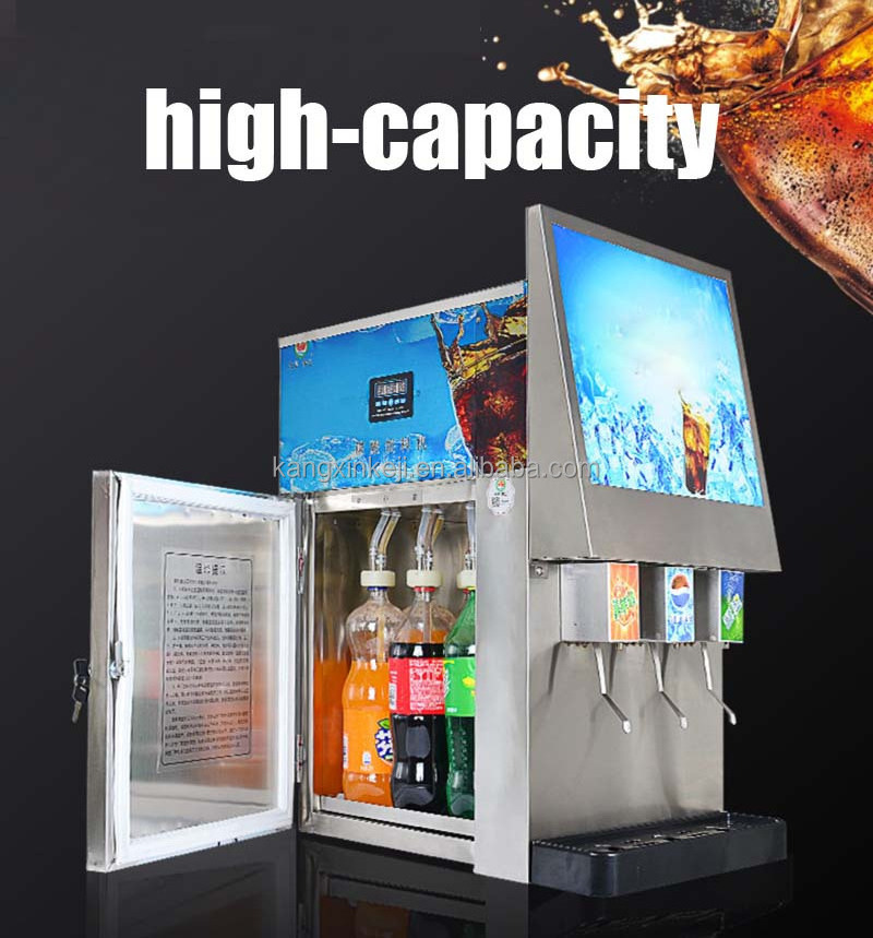 Cold Drink cola Fountain Dispenser Vending 4-valve Carbonated Lemon Flavored Soda Beverage Making Machine