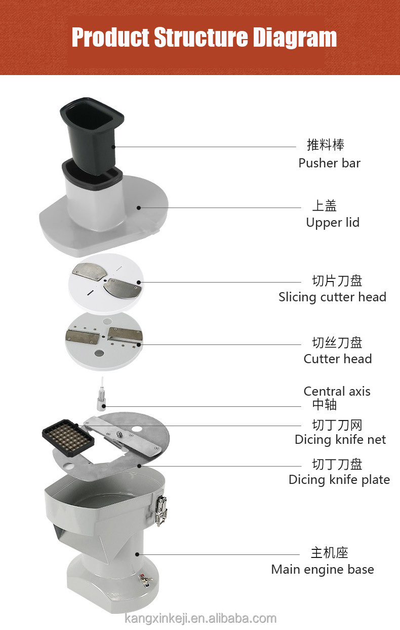 Small Milk Tea Shop Household Kitchen Vegetable Cutters Potato Lemon Tomatoes Slicing Dicer