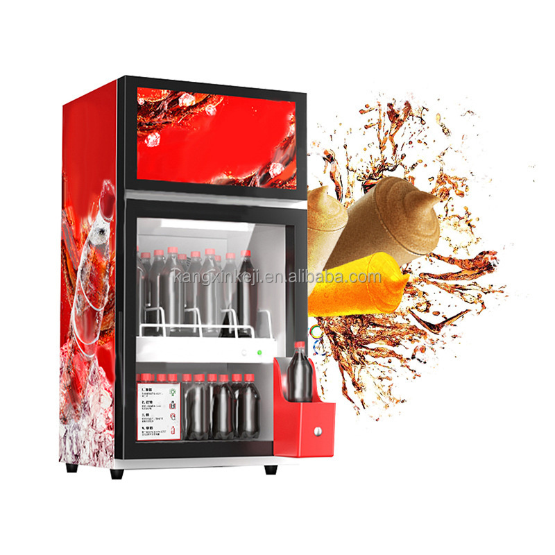 Commercial Ice-curable Vertical Glass Door frozen Cold Energy Drink Beverage Display Refrigerator Freezer With Slush Maker