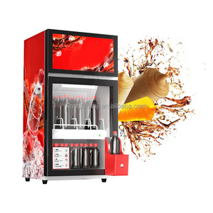 Commercial Ice-curable Vertical Glass Door frozen Cold Energy Drink Beverage Display Refrigerator Freezer With Slush Maker